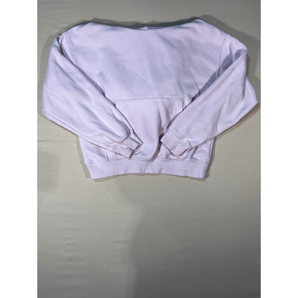 Fabletics Womens XS Light Pink‎ Open Back Fleece Hoodie Sweatshirt Activewear
